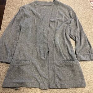 Croft & Barrow Heather Gray Knit Cardigan